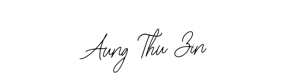 How to make Aung Thu Zin name signature. Use Bearetta-2O07w style for creating short signs online. This is the latest handwritten sign. Aung Thu Zin signature style 12 images and pictures png