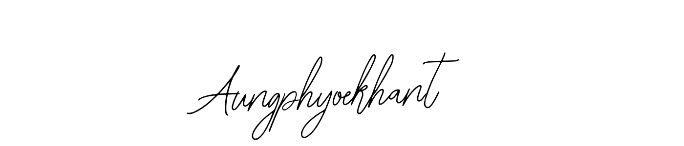 The best way (Bearetta-2O07w) to make a short signature is to pick only two or three words in your name. The name Aungphyoekhant include a total of six letters. For converting this name. Aungphyoekhant signature style 12 images and pictures png