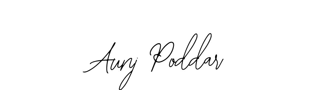 Also You can easily find your signature by using the search form. We will create Aunj Poddar name handwritten signature images for you free of cost using Bearetta-2O07w sign style. Aunj Poddar signature style 12 images and pictures png