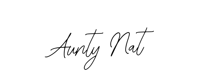 Design your own signature with our free online signature maker. With this signature software, you can create a handwritten (Bearetta-2O07w) signature for name Aunty Nat. Aunty Nat signature style 12 images and pictures png