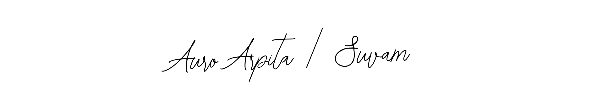 Also You can easily find your signature by using the search form. We will create Auro Arpita | Suvam name handwritten signature images for you free of cost using Bearetta-2O07w sign style. Auro Arpita | Suvam signature style 12 images and pictures png