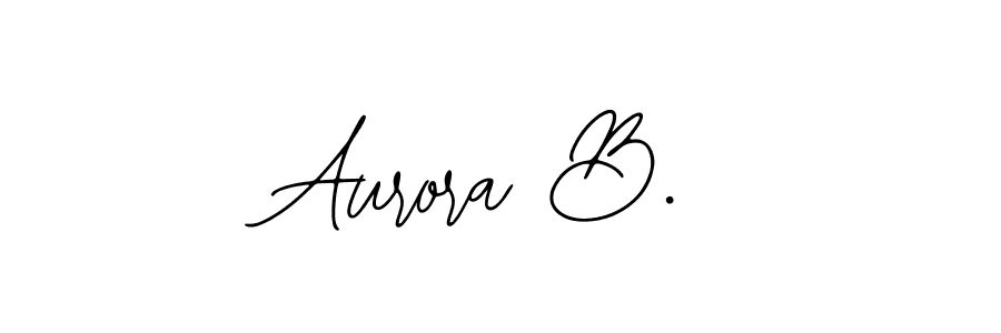 You should practise on your own different ways (Bearetta-2O07w) to write your name (Aurora B.) in signature. don't let someone else do it for you. Aurora B. signature style 12 images and pictures png