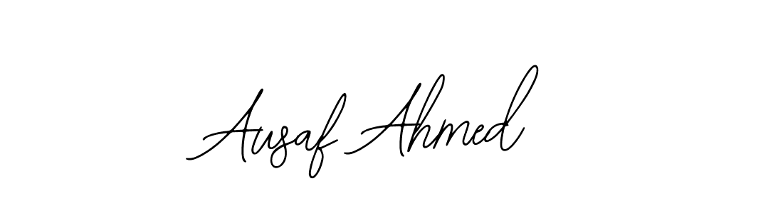 How to make Ausaf Ahmed name signature. Use Bearetta-2O07w style for creating short signs online. This is the latest handwritten sign. Ausaf Ahmed signature style 12 images and pictures png