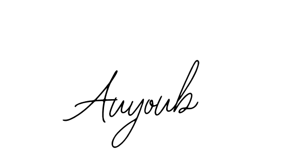 The best way (Bearetta-2O07w) to make a short signature is to pick only two or three words in your name. The name Auyoub include a total of six letters. For converting this name. Auyoub signature style 12 images and pictures png