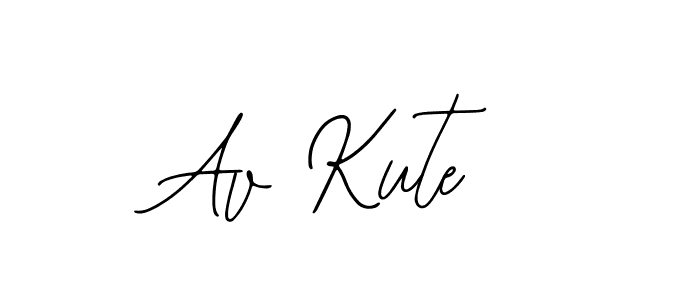 How to make Av Kute name signature. Use Bearetta-2O07w style for creating short signs online. This is the latest handwritten sign. Av Kute signature style 12 images and pictures png