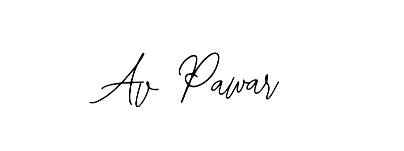 How to make Av Pawar name signature. Use Bearetta-2O07w style for creating short signs online. This is the latest handwritten sign. Av Pawar signature style 12 images and pictures png