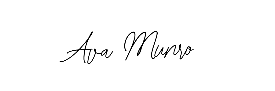 You should practise on your own different ways (Bearetta-2O07w) to write your name (Ava Munro) in signature. don't let someone else do it for you. Ava Munro signature style 12 images and pictures png