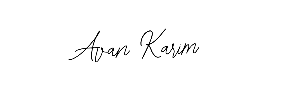 You should practise on your own different ways (Bearetta-2O07w) to write your name (Avan Karim) in signature. don't let someone else do it for you. Avan Karim signature style 12 images and pictures png