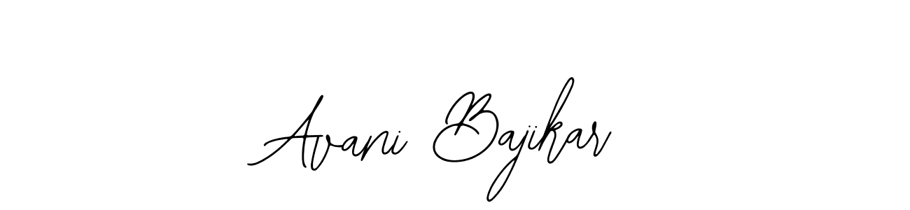 Bearetta-2O07w is a professional signature style that is perfect for those who want to add a touch of class to their signature. It is also a great choice for those who want to make their signature more unique. Get Avani Bajikar name to fancy signature for free. Avani Bajikar signature style 12 images and pictures png