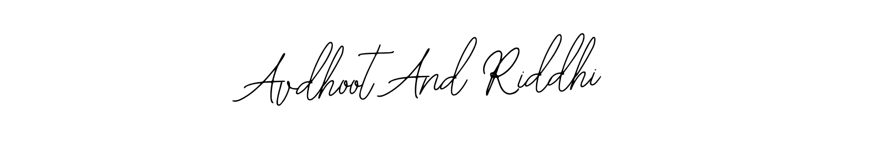 How to Draw Avdhoot And Riddhi signature style? Bearetta-2O07w is a latest design signature styles for name Avdhoot And Riddhi. Avdhoot And Riddhi signature style 12 images and pictures png