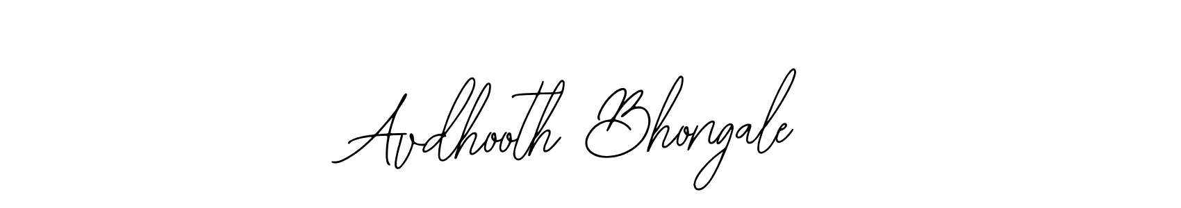 You should practise on your own different ways (Bearetta-2O07w) to write your name (Avdhooth Bhongale) in signature. don't let someone else do it for you. Avdhooth Bhongale signature style 12 images and pictures png
