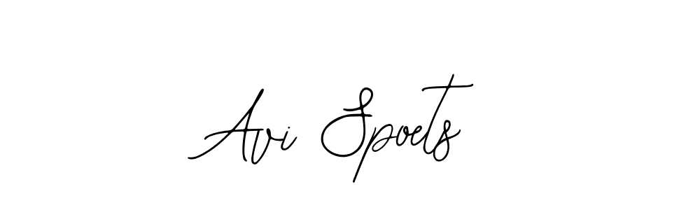 How to make Avi Spoets name signature. Use Bearetta-2O07w style for creating short signs online. This is the latest handwritten sign. Avi Spoets signature style 12 images and pictures png