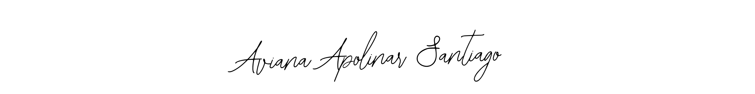 You should practise on your own different ways (Bearetta-2O07w) to write your name (Aviana Apolinar Santiago) in signature. don't let someone else do it for you. Aviana Apolinar Santiago signature style 12 images and pictures png