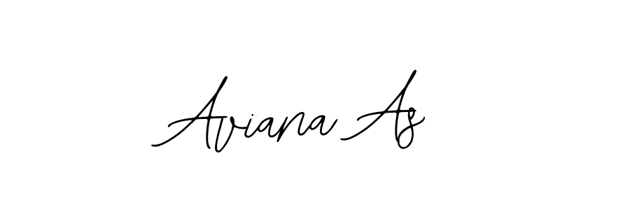 How to make Aviana As name signature. Use Bearetta-2O07w style for creating short signs online. This is the latest handwritten sign. Aviana As signature style 12 images and pictures png