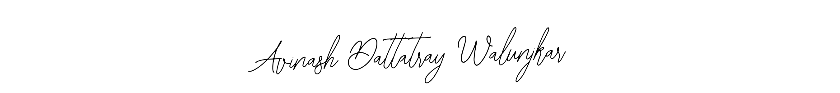 if you are searching for the best signature style for your name Avinash Dattatray Walunjkar. so please give up your signature search. here we have designed multiple signature styles  using Bearetta-2O07w. Avinash Dattatray Walunjkar signature style 12 images and pictures png