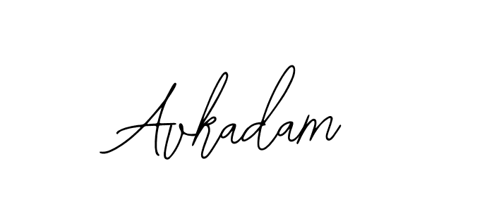 How to make Avkadam name signature. Use Bearetta-2O07w style for creating short signs online. This is the latest handwritten sign. Avkadam signature style 12 images and pictures png