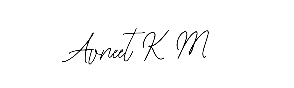 How to make Avneet K M name signature. Use Bearetta-2O07w style for creating short signs online. This is the latest handwritten sign. Avneet K M signature style 12 images and pictures png