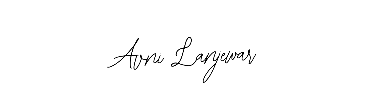How to make Avni Lanjewar name signature. Use Bearetta-2O07w style for creating short signs online. This is the latest handwritten sign. Avni Lanjewar signature style 12 images and pictures png