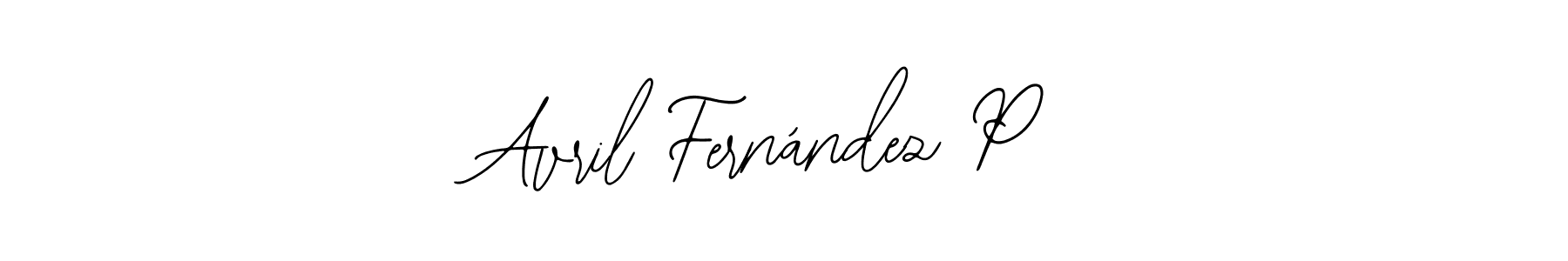 You should practise on your own different ways (Bearetta-2O07w) to write your name (Avril Fernández P) in signature. don't let someone else do it for you. Avril Fernández P signature style 12 images and pictures png