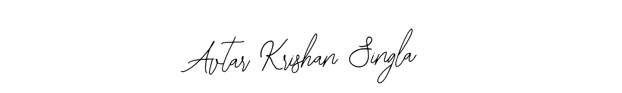 Use a signature maker to create a handwritten signature online. With this signature software, you can design (Bearetta-2O07w) your own signature for name Avtar Krishan Singla. Avtar Krishan Singla signature style 12 images and pictures png