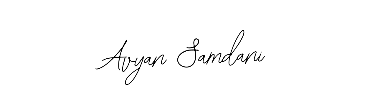 You should practise on your own different ways (Bearetta-2O07w) to write your name (Avyan Samdani) in signature. don't let someone else do it for you. Avyan Samdani signature style 12 images and pictures png