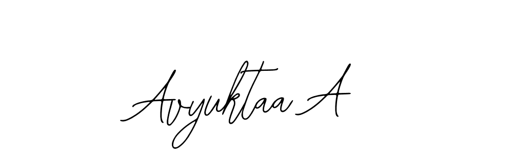 How to make Avyuktaa A signature? Bearetta-2O07w is a professional autograph style. Create handwritten signature for Avyuktaa A name. Avyuktaa A signature style 12 images and pictures png