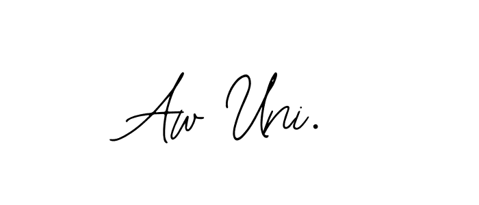 Use a signature maker to create a handwritten signature online. With this signature software, you can design (Bearetta-2O07w) your own signature for name Aw Uni.. Aw Uni. signature style 12 images and pictures png