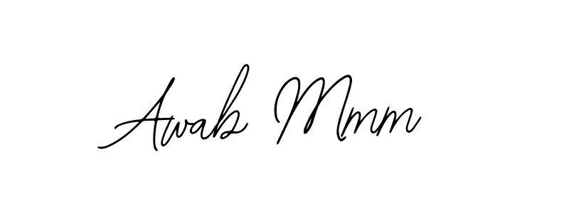 How to Draw Awab Mmm signature style? Bearetta-2O07w is a latest design signature styles for name Awab Mmm. Awab Mmm signature style 12 images and pictures png