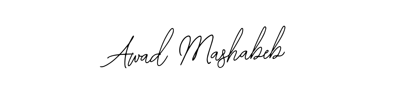 Similarly Bearetta-2O07w is the best handwritten signature design. Signature creator online .You can use it as an online autograph creator for name Awad Mashabeb. Awad Mashabeb signature style 12 images and pictures png