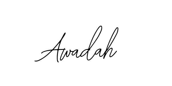 How to make Awadah name signature. Use Bearetta-2O07w style for creating short signs online. This is the latest handwritten sign. Awadah signature style 12 images and pictures png