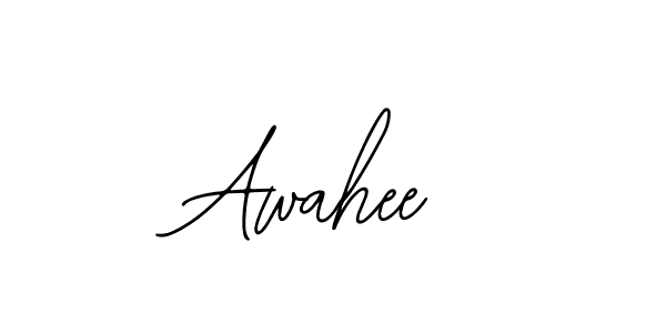 Use a signature maker to create a handwritten signature online. With this signature software, you can design (Bearetta-2O07w) your own signature for name Awahee. Awahee signature style 12 images and pictures png