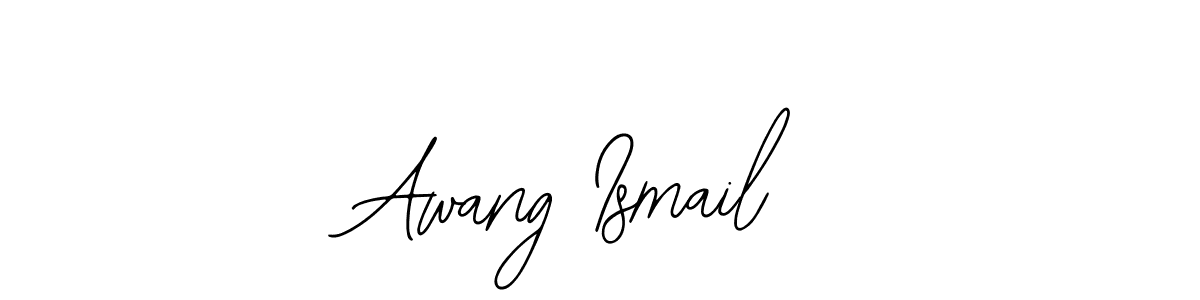 Use a signature maker to create a handwritten signature online. With this signature software, you can design (Bearetta-2O07w) your own signature for name Awang Ismail. Awang Ismail signature style 12 images and pictures png
