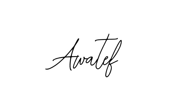 How to make Awatef name signature. Use Bearetta-2O07w style for creating short signs online. This is the latest handwritten sign. Awatef signature style 12 images and pictures png