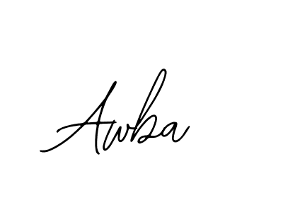 You should practise on your own different ways (Bearetta-2O07w) to write your name (Awba) in signature. don't let someone else do it for you. Awba signature style 12 images and pictures png