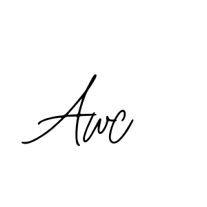 Design your own signature with our free online signature maker. With this signature software, you can create a handwritten (Bearetta-2O07w) signature for name Awc. Awc signature style 12 images and pictures png