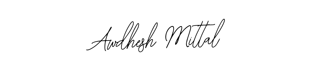 How to make Awdhesh Mittal name signature. Use Bearetta-2O07w style for creating short signs online. This is the latest handwritten sign. Awdhesh Mittal signature style 12 images and pictures png