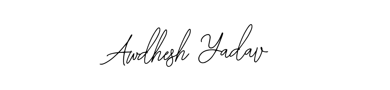 How to make Awdhesh Yadav name signature. Use Bearetta-2O07w style for creating short signs online. This is the latest handwritten sign. Awdhesh Yadav signature style 12 images and pictures png