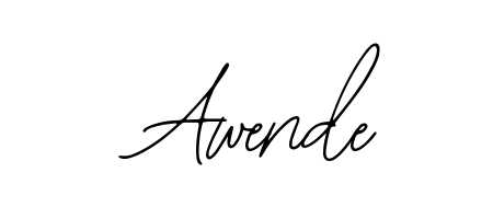 Make your name Awende memorable on every contract using Bearetta-2O07w autograph style. Instant transparent background export available. Awende signature style 12 images and pictures png