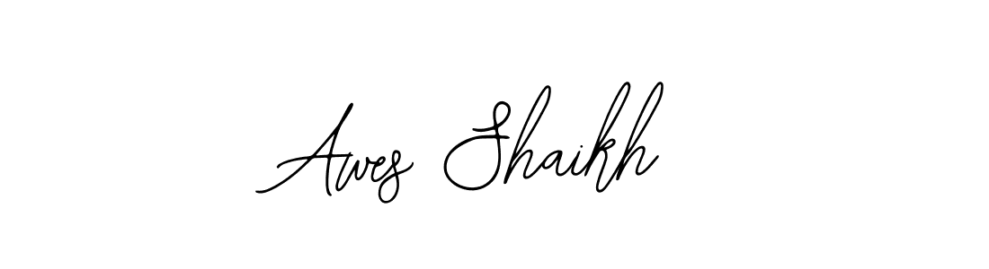 How to make Awes Shaikh signature? Bearetta-2O07w is a professional autograph style. Create handwritten signature for Awes Shaikh name. Awes Shaikh signature style 12 images and pictures png