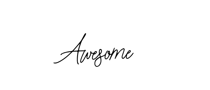 How to make Awesome signature? Bearetta-2O07w is a professional autograph style. Create handwritten signature for Awesome name. Awesome signature style 12 images and pictures png