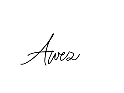 How to make Awez name signature. Use Bearetta-2O07w style for creating short signs online. This is the latest handwritten sign. Awez signature style 12 images and pictures png