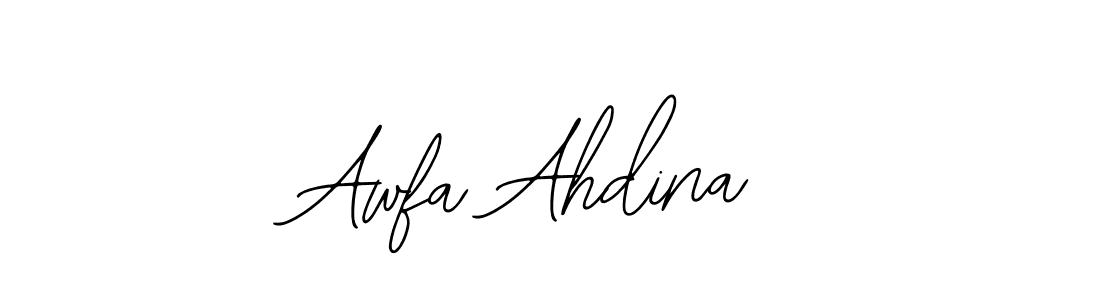 Also You can easily find your signature by using the search form. We will create Awfa Ahdina name handwritten signature images for you free of cost using Bearetta-2O07w sign style. Awfa Ahdina signature style 12 images and pictures png