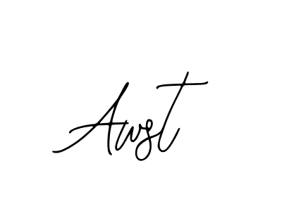 How to make Awst name signature. Use Bearetta-2O07w style for creating short signs online. This is the latest handwritten sign. Awst signature style 12 images and pictures png