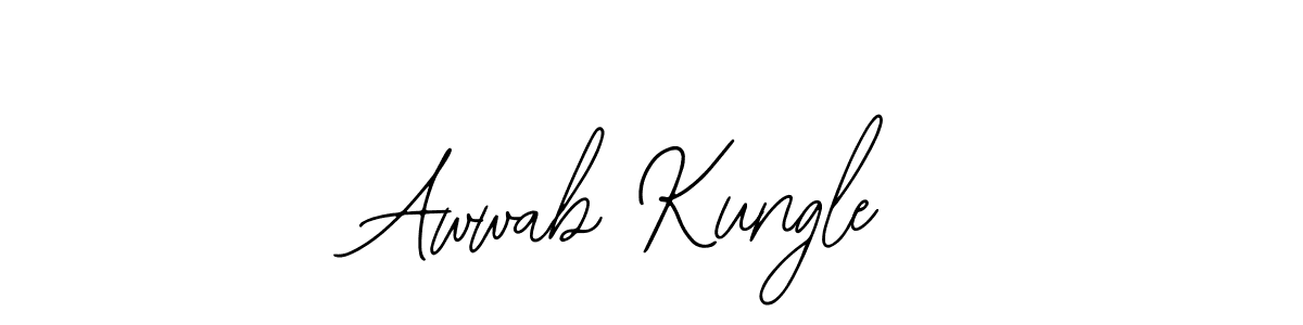 Also You can easily find your signature by using the search form. We will create Awwab Kungle name handwritten signature images for you free of cost using Bearetta-2O07w sign style. Awwab Kungle signature style 12 images and pictures png