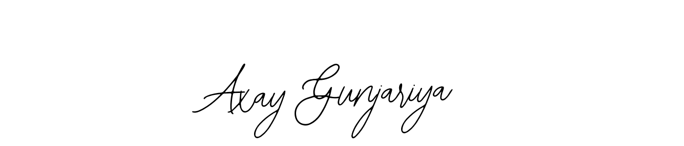 How to make Axay Gunjariya name signature. Use Bearetta-2O07w style for creating short signs online. This is the latest handwritten sign. Axay Gunjariya signature style 12 images and pictures png