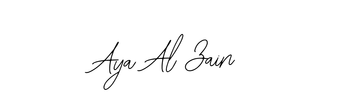 You should practise on your own different ways (Bearetta-2O07w) to write your name (Aya Al Zain) in signature. don't let someone else do it for you. Aya Al Zain signature style 12 images and pictures png
