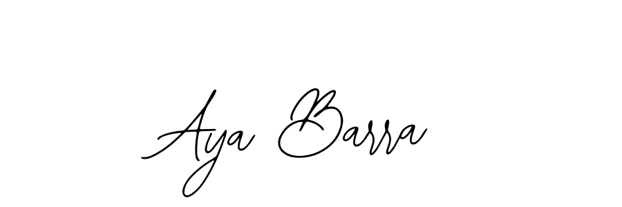 You should practise on your own different ways (Bearetta-2O07w) to write your name (Aya Barra) in signature. don't let someone else do it for you. Aya Barra signature style 12 images and pictures png