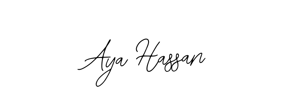 Similarly Bearetta-2O07w is the best handwritten signature design. Signature creator online .You can use it as an online autograph creator for name Aya Hassan. Aya Hassan signature style 12 images and pictures png