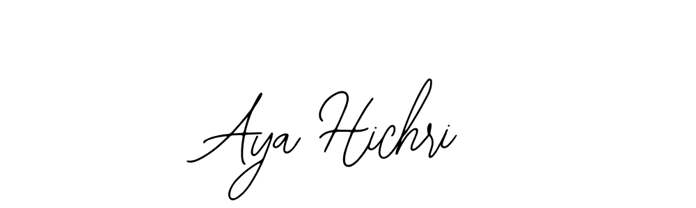 How to make Aya Hichri signature? Bearetta-2O07w is a professional autograph style. Create handwritten signature for Aya Hichri name. Aya Hichri signature style 12 images and pictures png
