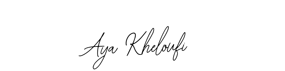 Create a beautiful signature design for name Aya Kheloufi. With this signature (Bearetta-2O07w) fonts, you can make a handwritten signature for free. Aya Kheloufi signature style 12 images and pictures png